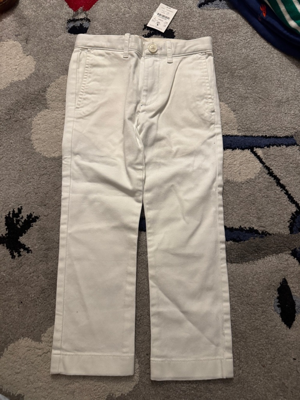 Crewcuts Boys' Cream-White Cotton Chino Pants